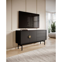 TV staliukas STOON, juodas, 154 cm