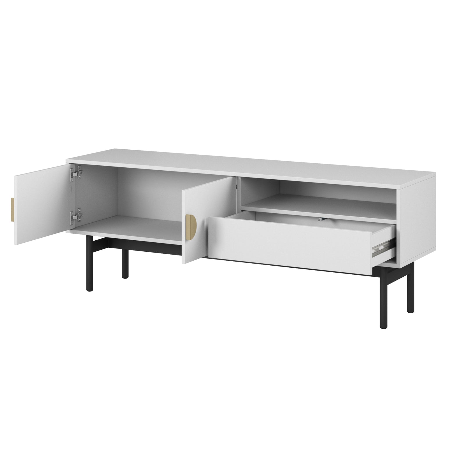 TV staliukas STOON, baltas, 154 cm