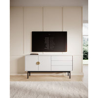 TV staliukas STOON, baltas, 154 cm