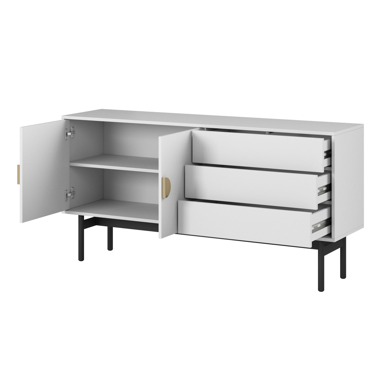 TV staliukas STOON, baltas, 154 cm