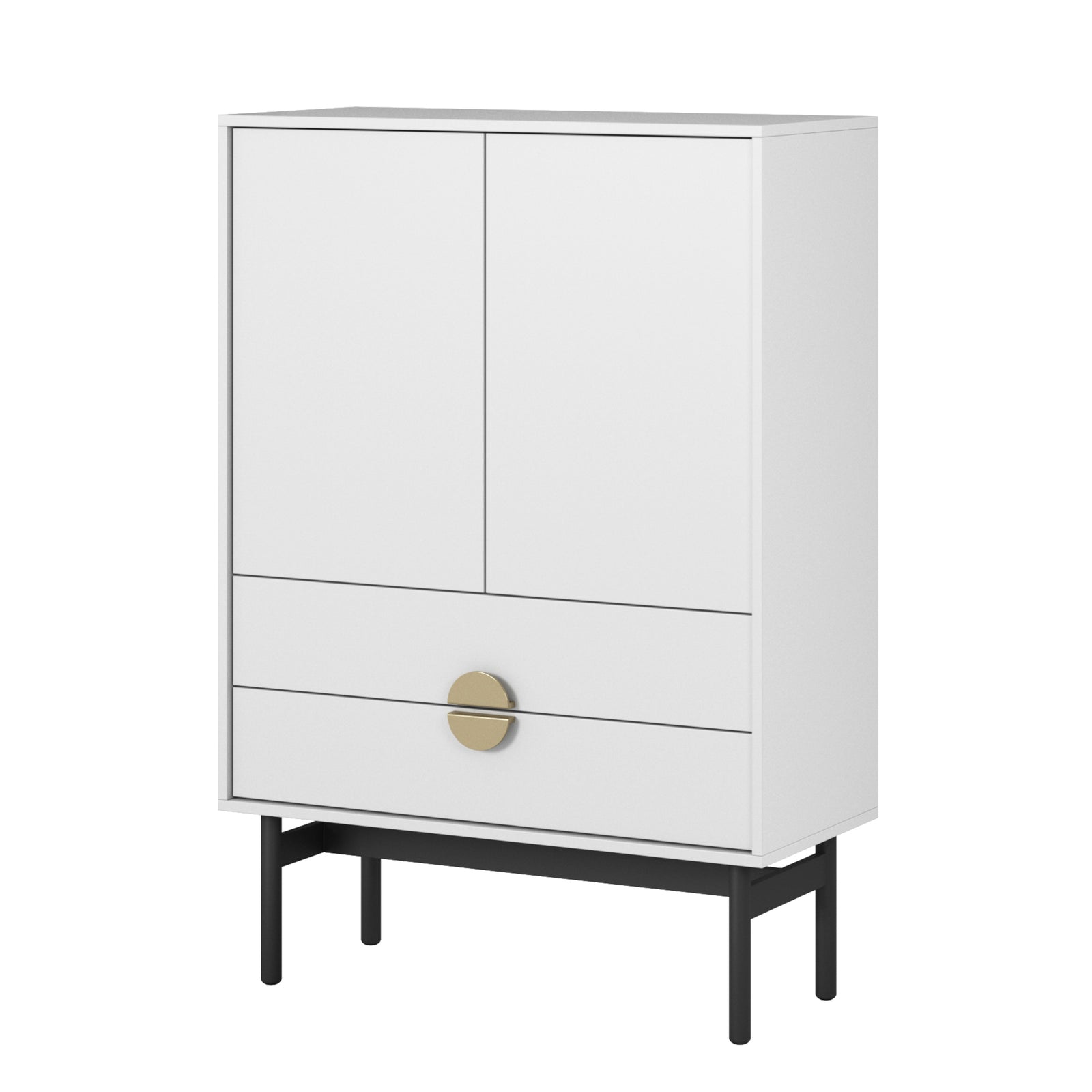 Komoda STOON, balta, 85 cm