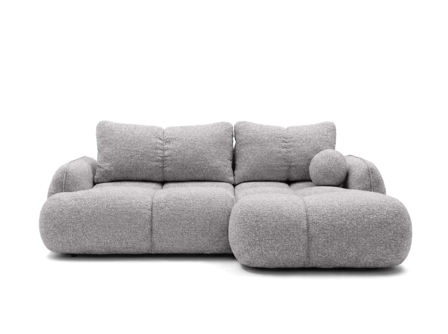 Kampinė sofa SKYLAR su miego funkcija, sidabrinė pilka