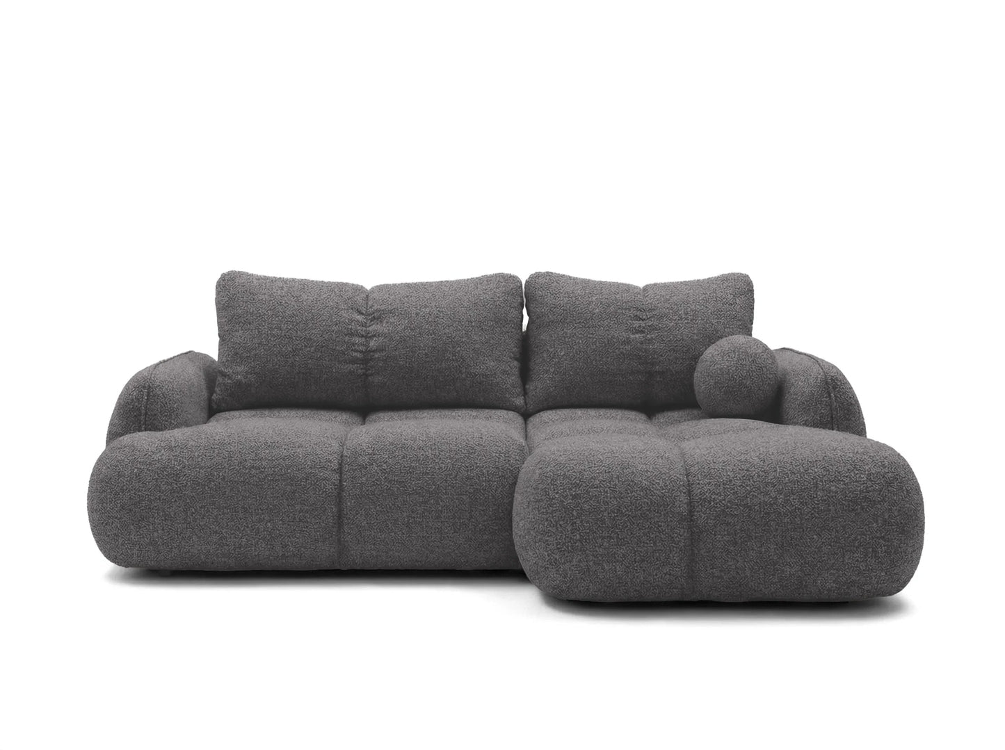 Kampinė sofa SKYLAR su miego funkcija, grafito pilka