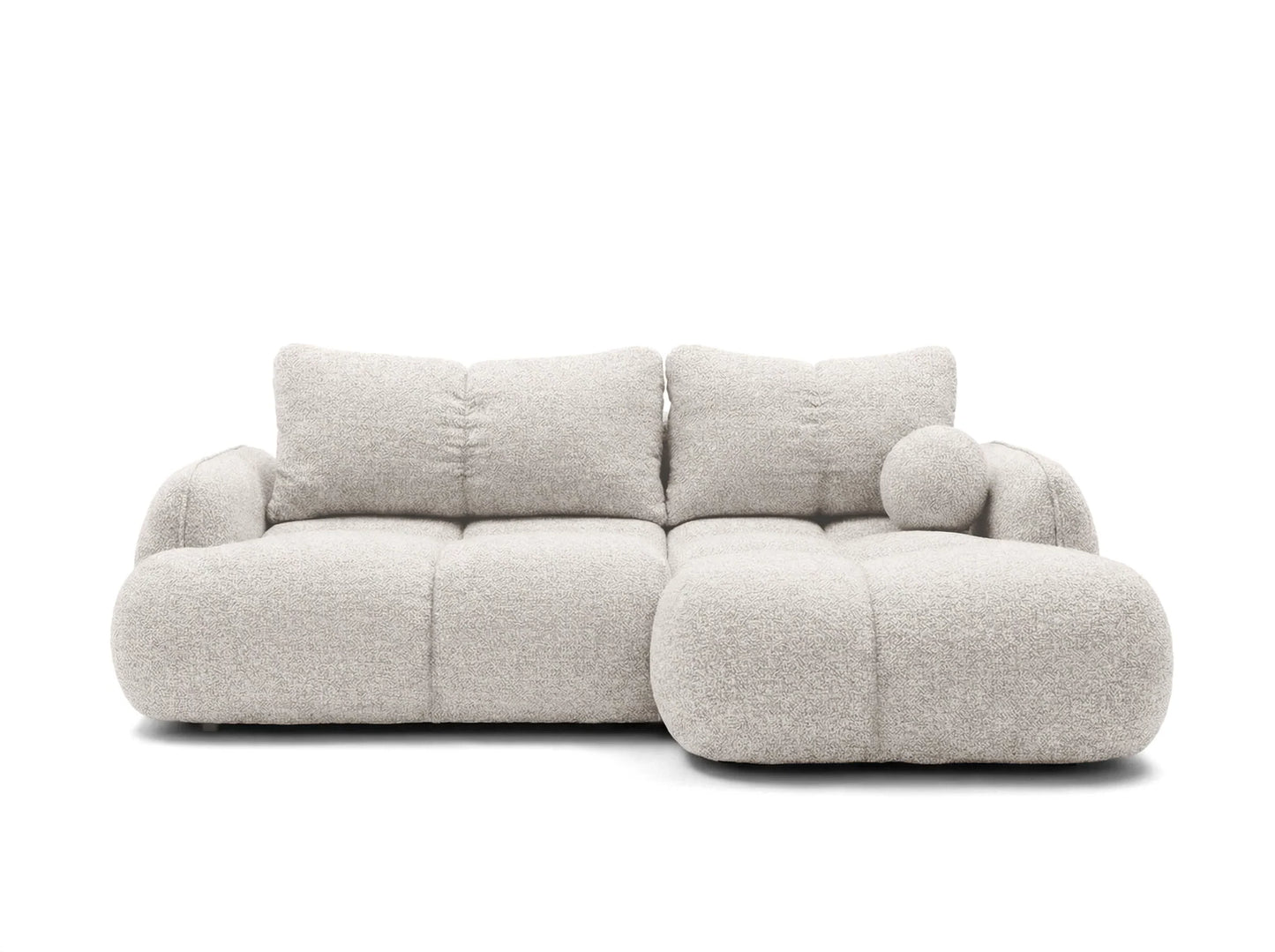 Kampinė sofa SKYLAR su miego funkcija, dramblio kaulo
