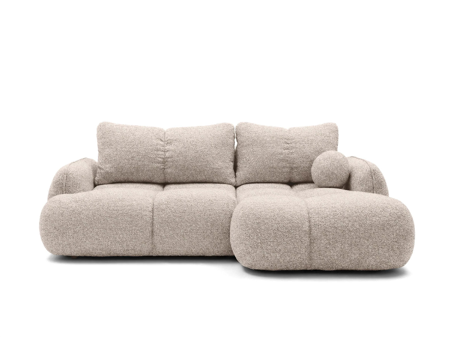 Corner sofa SKYLAR with sleeping function, cream