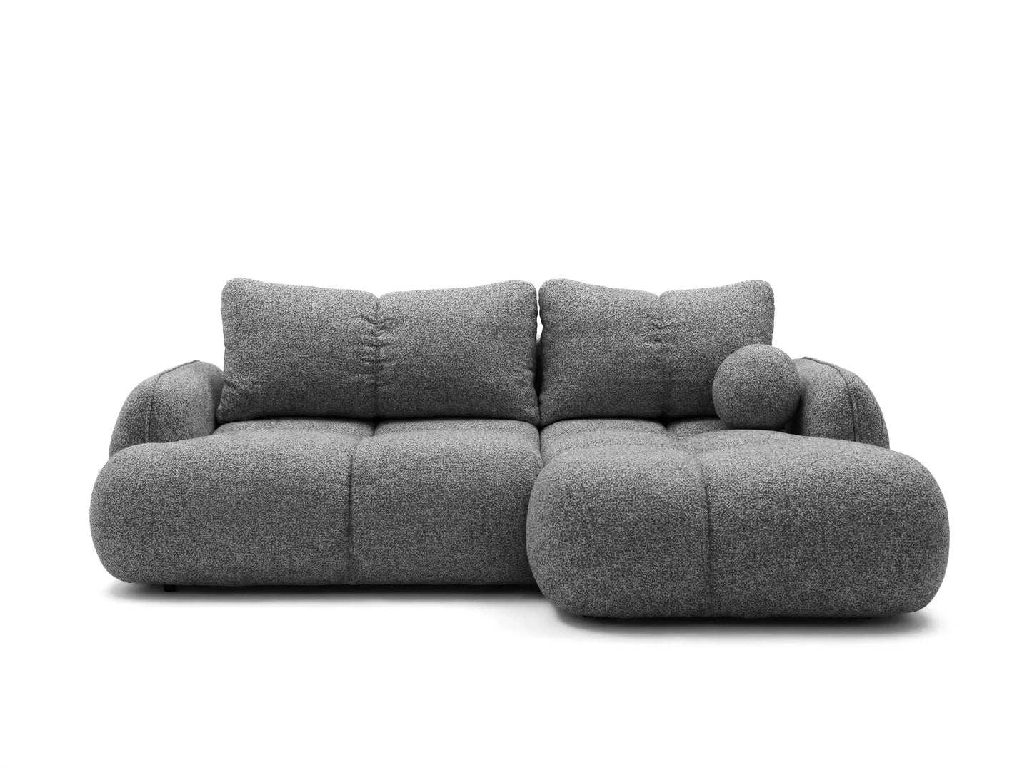 Kampinė sofa SKYLAR su miego funkcija, akmens pilka