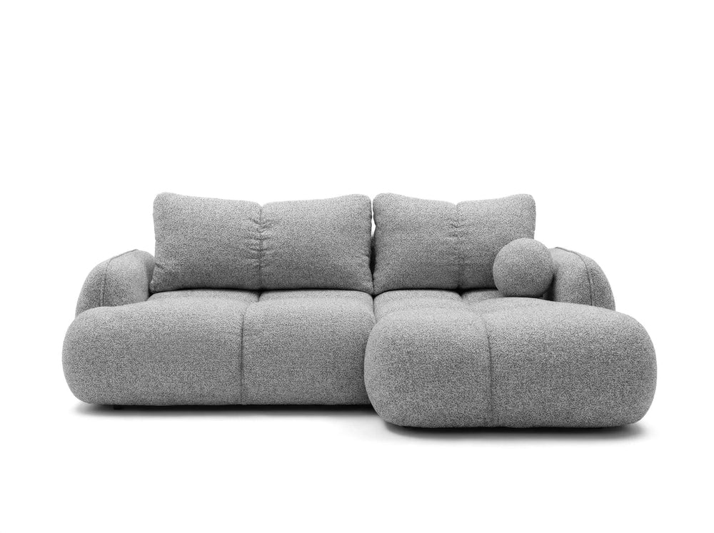 Corner sofa SKYLAR with sleeping function, dark grey