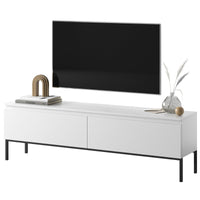 TV spintelė SVEN, balta, 150 cm, juodos kojos