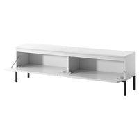 TV spintelė SVEN, balta, 150 cm, juodos kojos