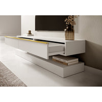 TV staliukas HYLIA, baltas, 140 cm