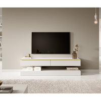 TV staliukas HYLIA, baltas, 140 cm