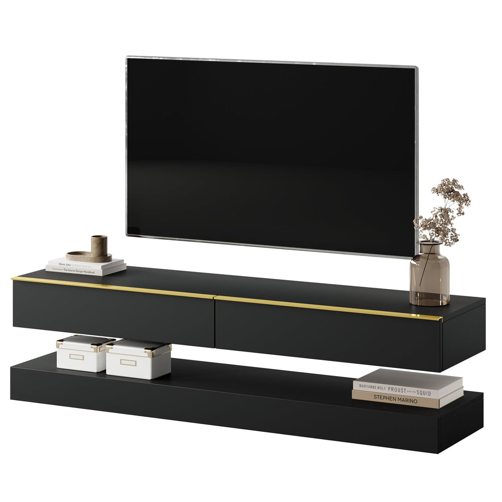 TV staliukas HYLIA, juodas, 140 cm