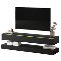 TV staliukas HYLIA, juodas, 140 cm