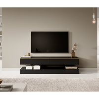 TV staliukas HYLIA, juodas, 140 cm