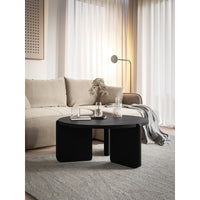 Kavos staliukas PREFFINES S, juodas, 80 cm