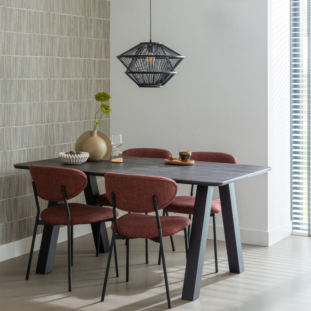 Valgomojo stalas TABLO, apvalus TGL 160x90 cm mistinis rudas