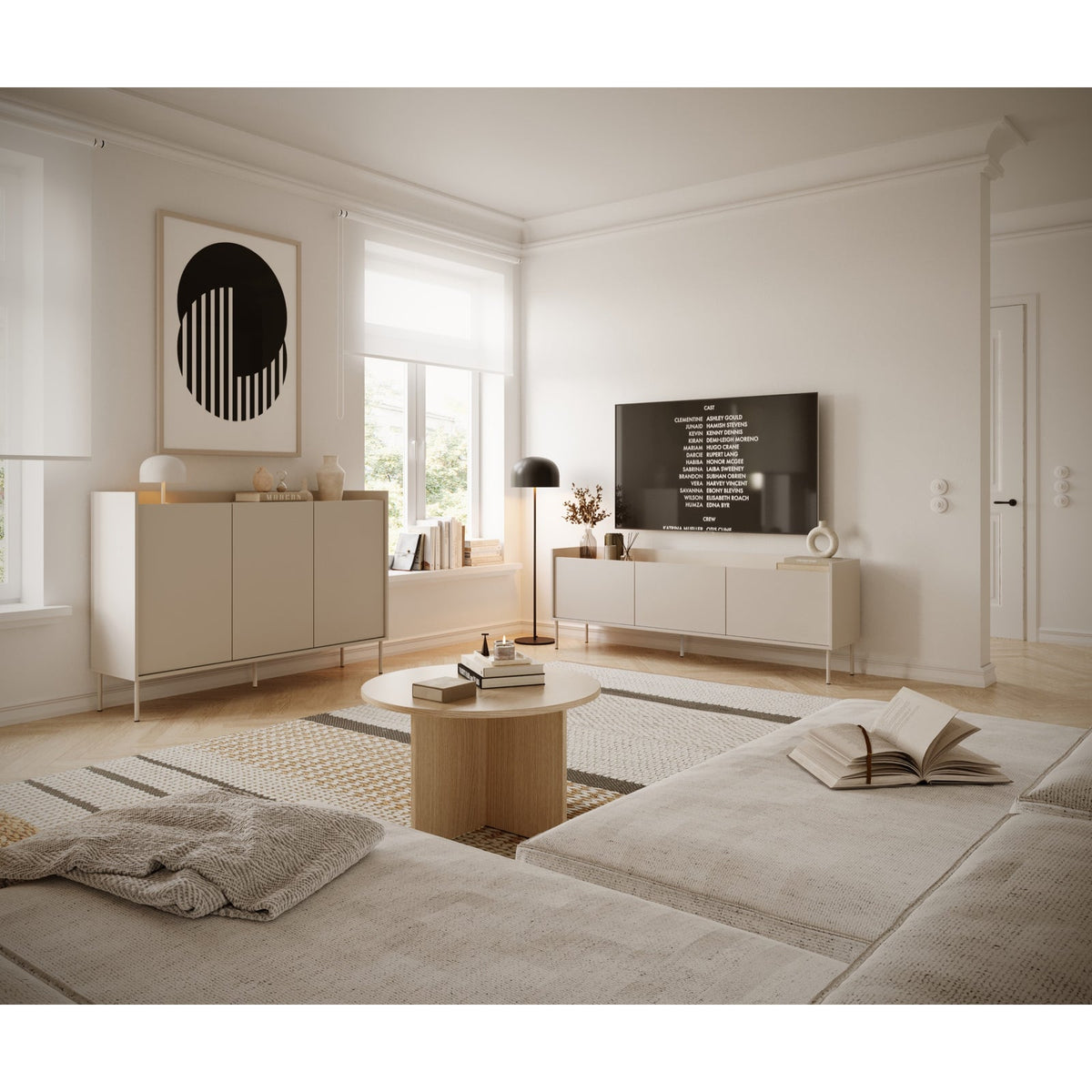 TV staliukas TOVI, ąžuolo, 140 cm