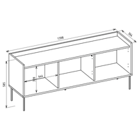 TV staliukas TOVI, baltas, 140 cm