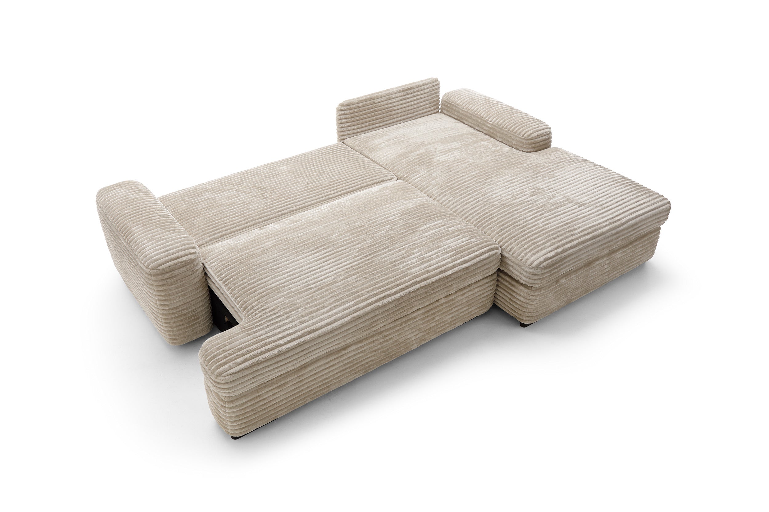 Corner sofa bed MILLY, cream