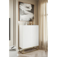 Komoda GREYA, 90 cm, balta – karkaso detalė