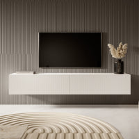 TV staliukas VELDIO, balta, 175 cm, pakabinamas