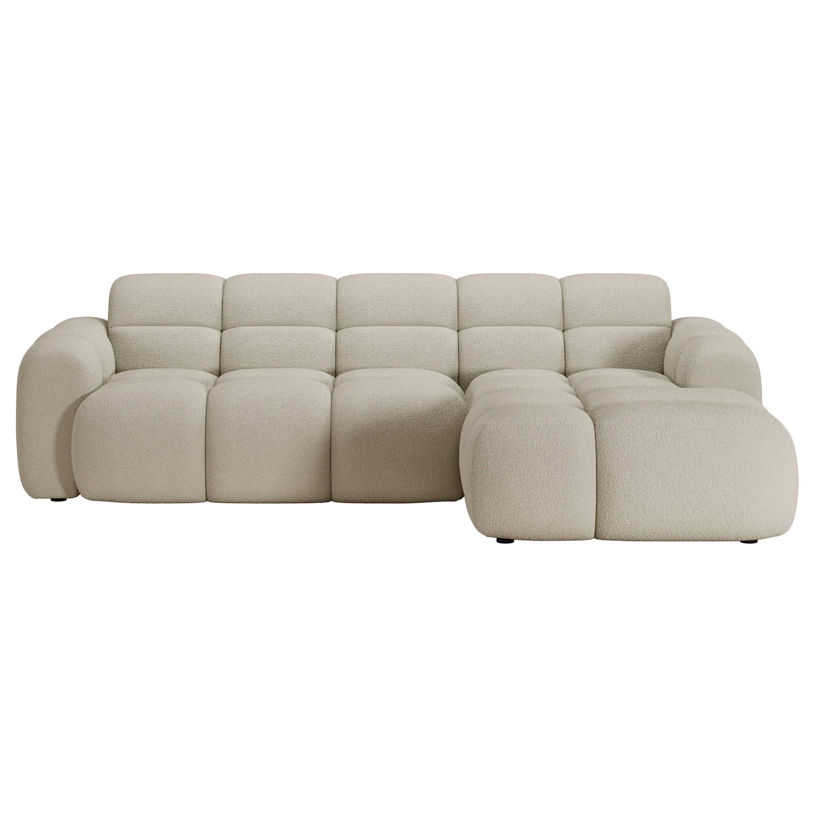 Kampinė sofa-lova VENTELLO, šviesiai smėlinė