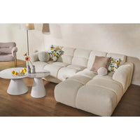 Kampinė sofa-lova VENTELLO, šviesiai smėlinė