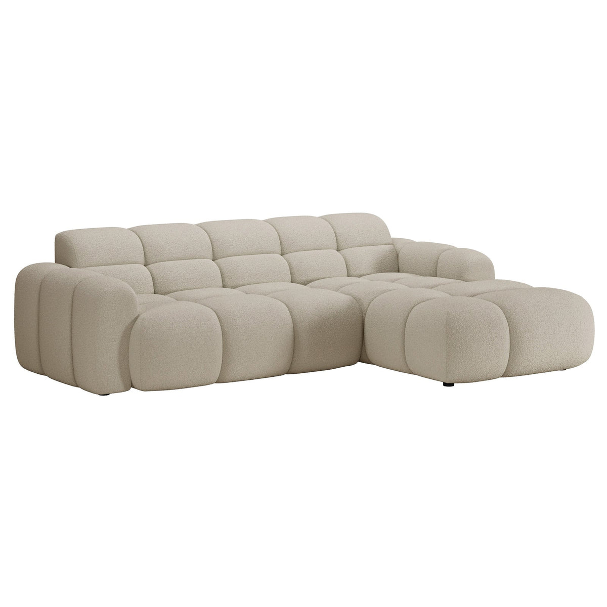 Kampinė sofa-lova VENTELLO, šviesiai smėlinė