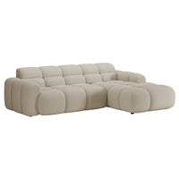 Kampinė sofa-lova VENTELLO, šviesiai smėlinė
