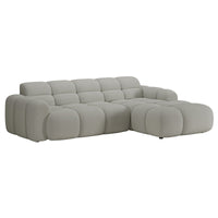 Kampinė sofa-lova VENTELLO, pilkai smėlinė