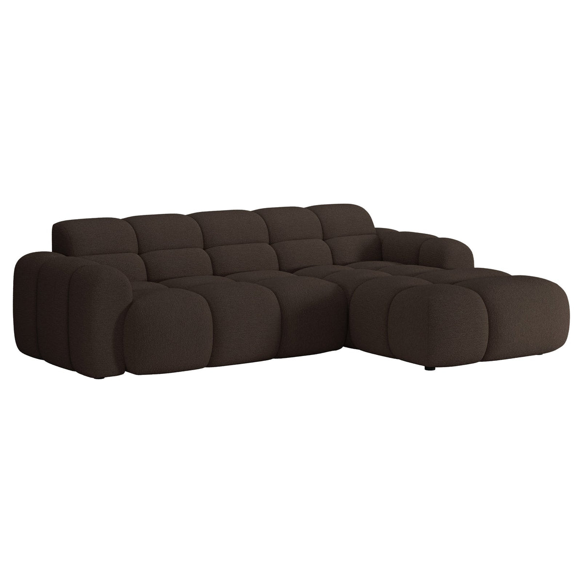 Kampinė sofa-lova VENTELLO, ruda šenilas
