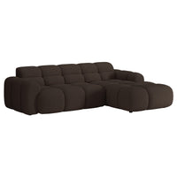 Kampinė sofa-lova VENTELLO, ruda šenilas