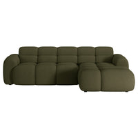 Kampinė sofa-lova VENTELLO, alyvuogių šenilas