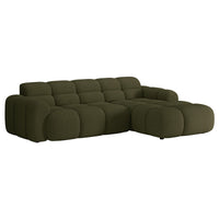 Kampinė sofa-lova VENTELLO, alyvuogių šenilas