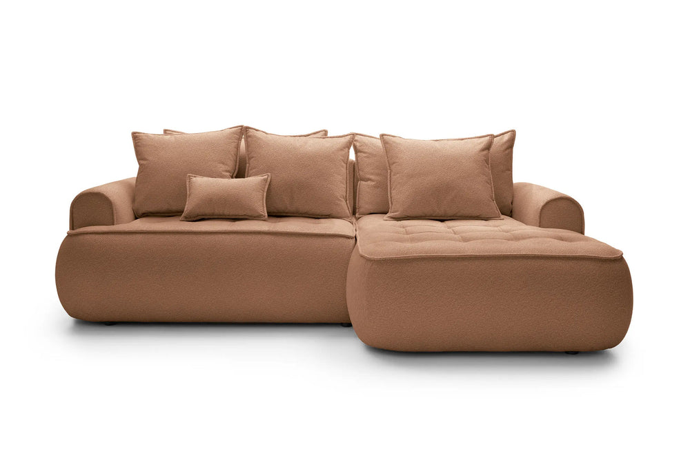 Kampinė sofa SAMUEL su miego funkcija, plytinė