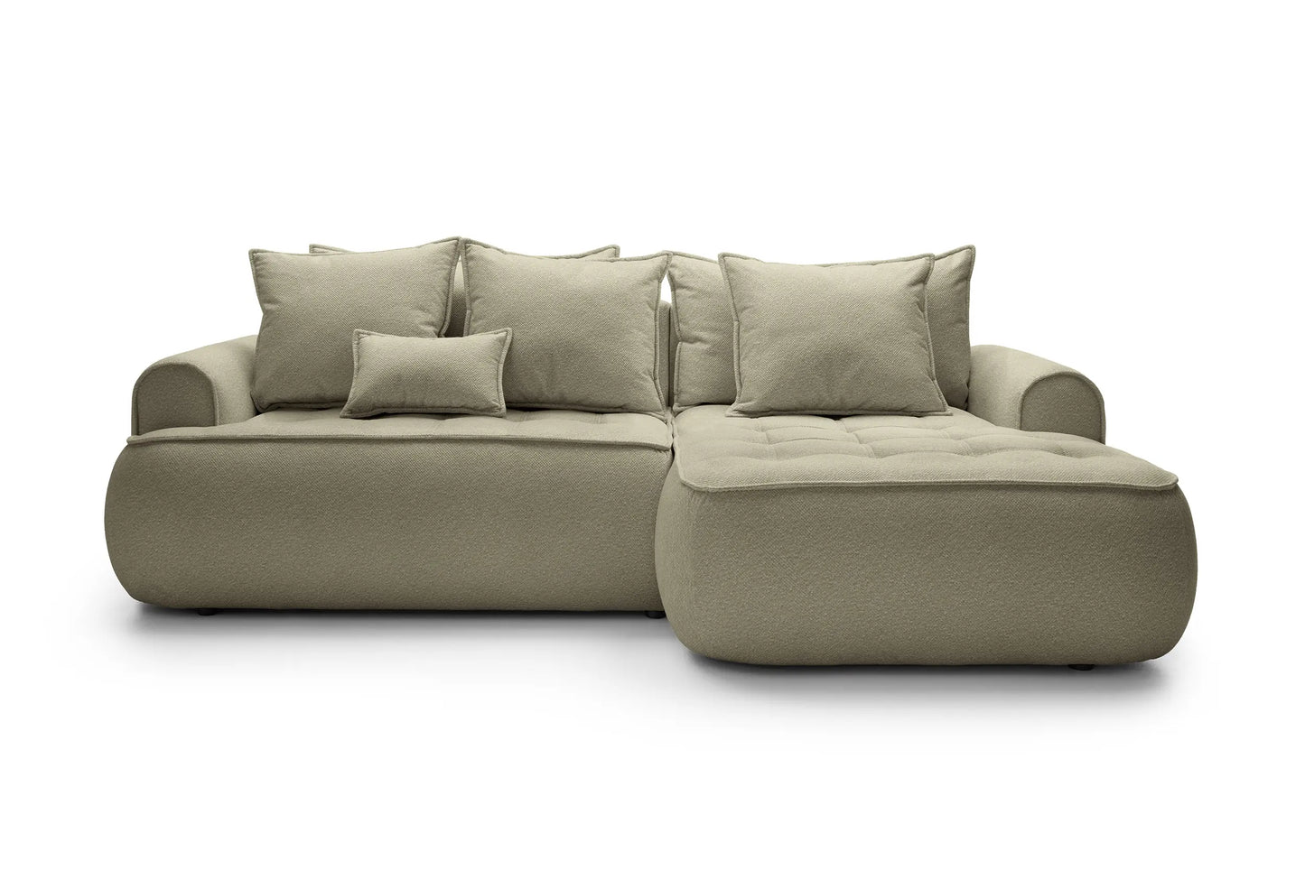 Kampinė sofa SAMUEL su miego funkcija, alyvuogių