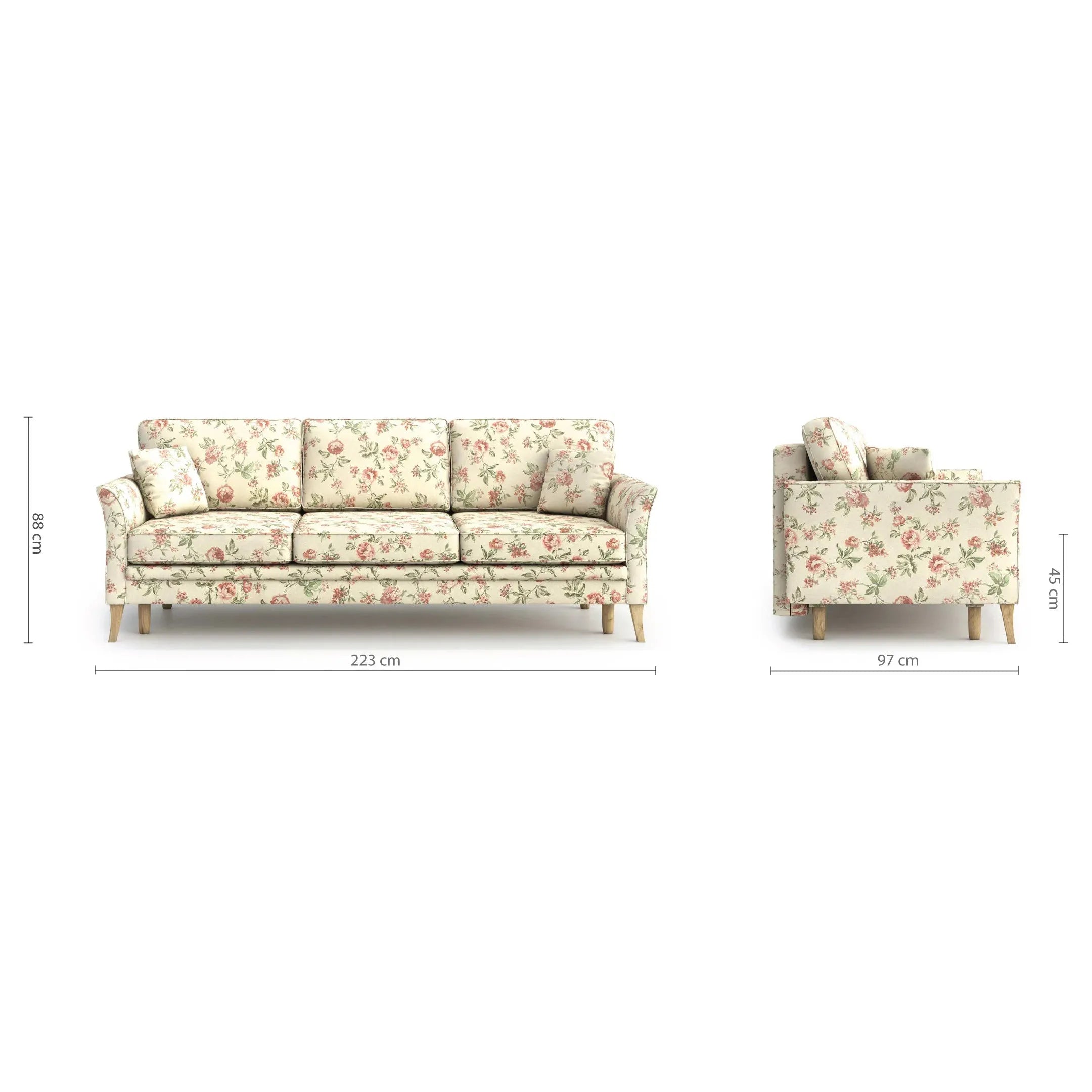 JULIETT 3 vietų sofa lova, smėlio spalva
