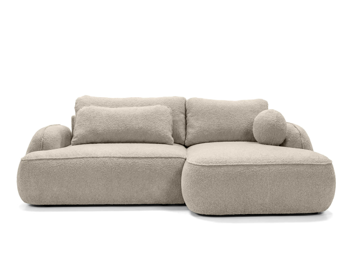 Corner sofa ZEN, beige boucle