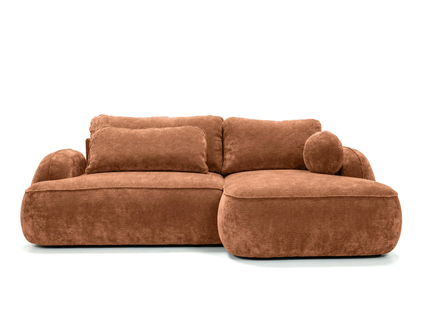 Corner sofa ZEN, terracotta upholstery