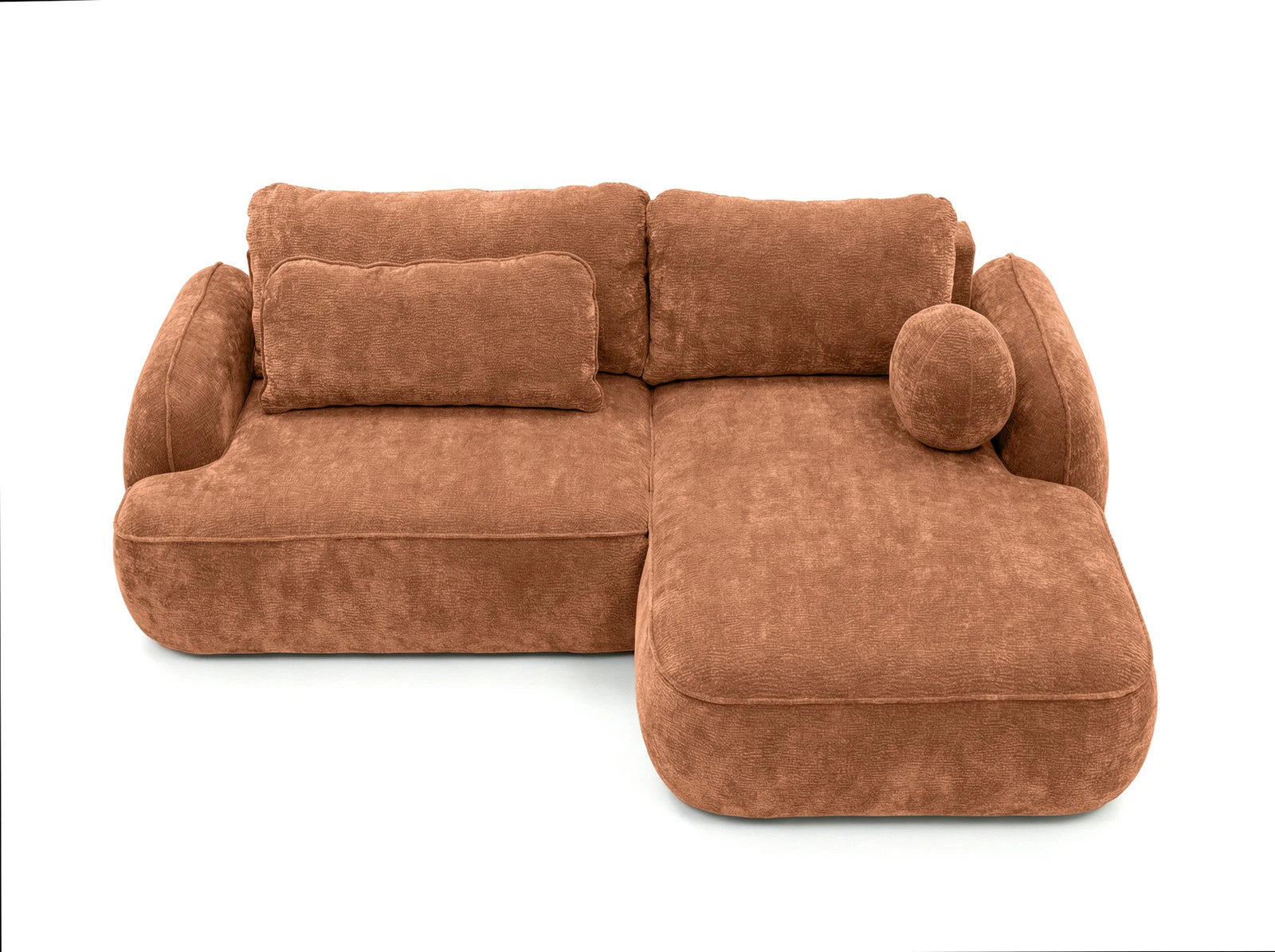 Corner sofa ZEN, terracotta upholstery