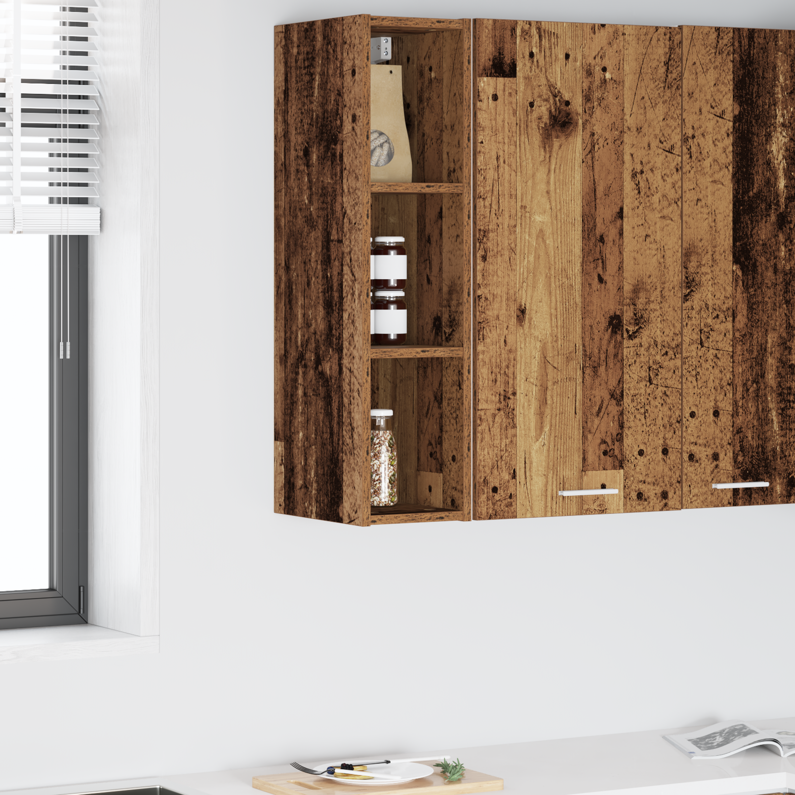 Wall-mounted cabinet Riga Antique Wood 20 x 29.5 x 80 cm