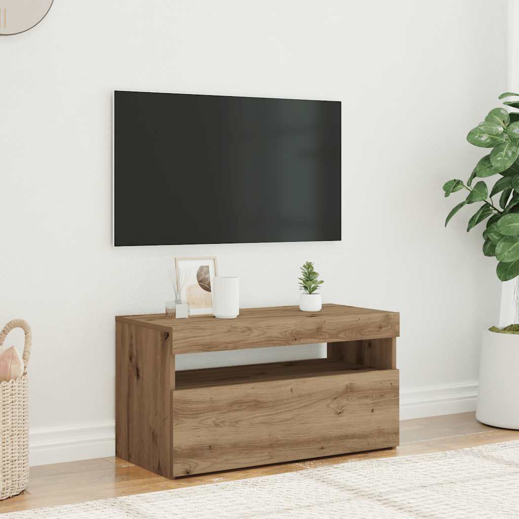 Televizoriaus spintelė su LED, artisano, 75x35x40cm, mediena