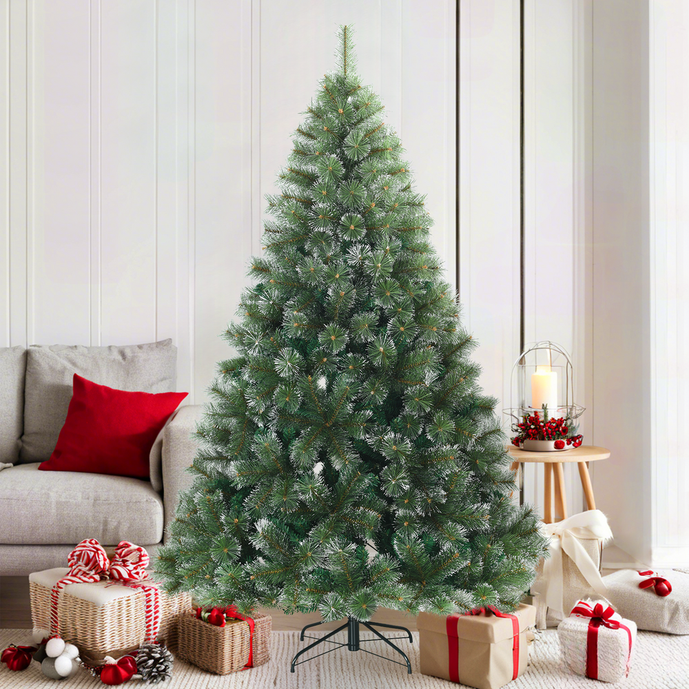 Artificial Folding Christmas Tree MEADOW, with Snow Covering White