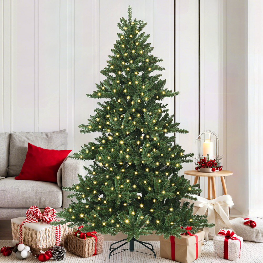 Artificial Foldable Christmas Tree Green 180 cm PVC and Steel