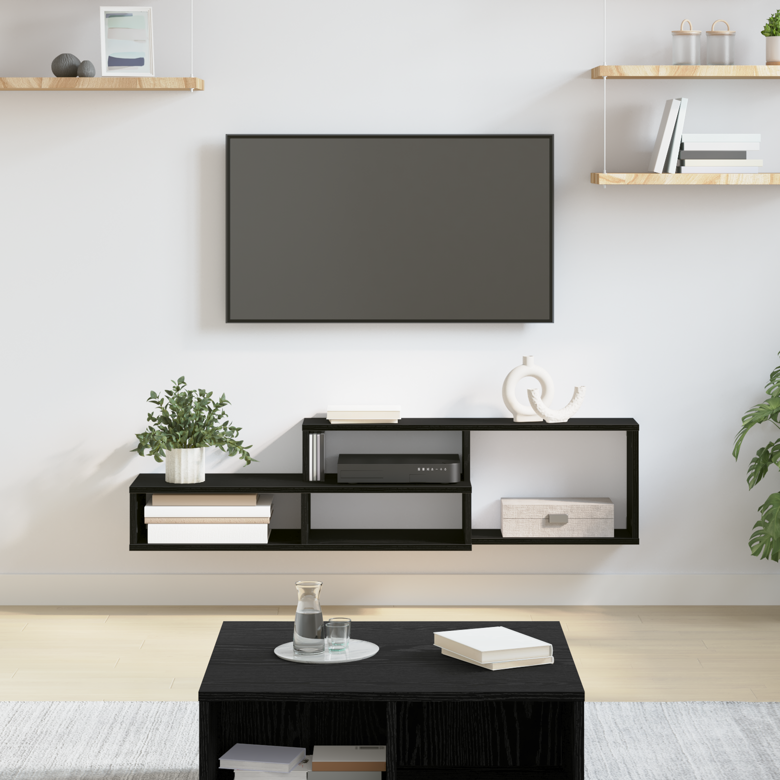 Wall-mounted TV stand 120x25x28.5 cm Engineered wood