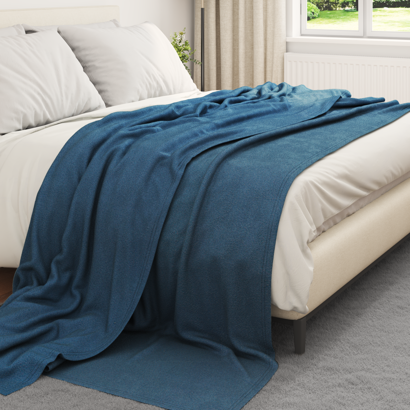 Mesti antklodės 6 pcs Jūrinė mėlyna 240 x 220 cm Flysas