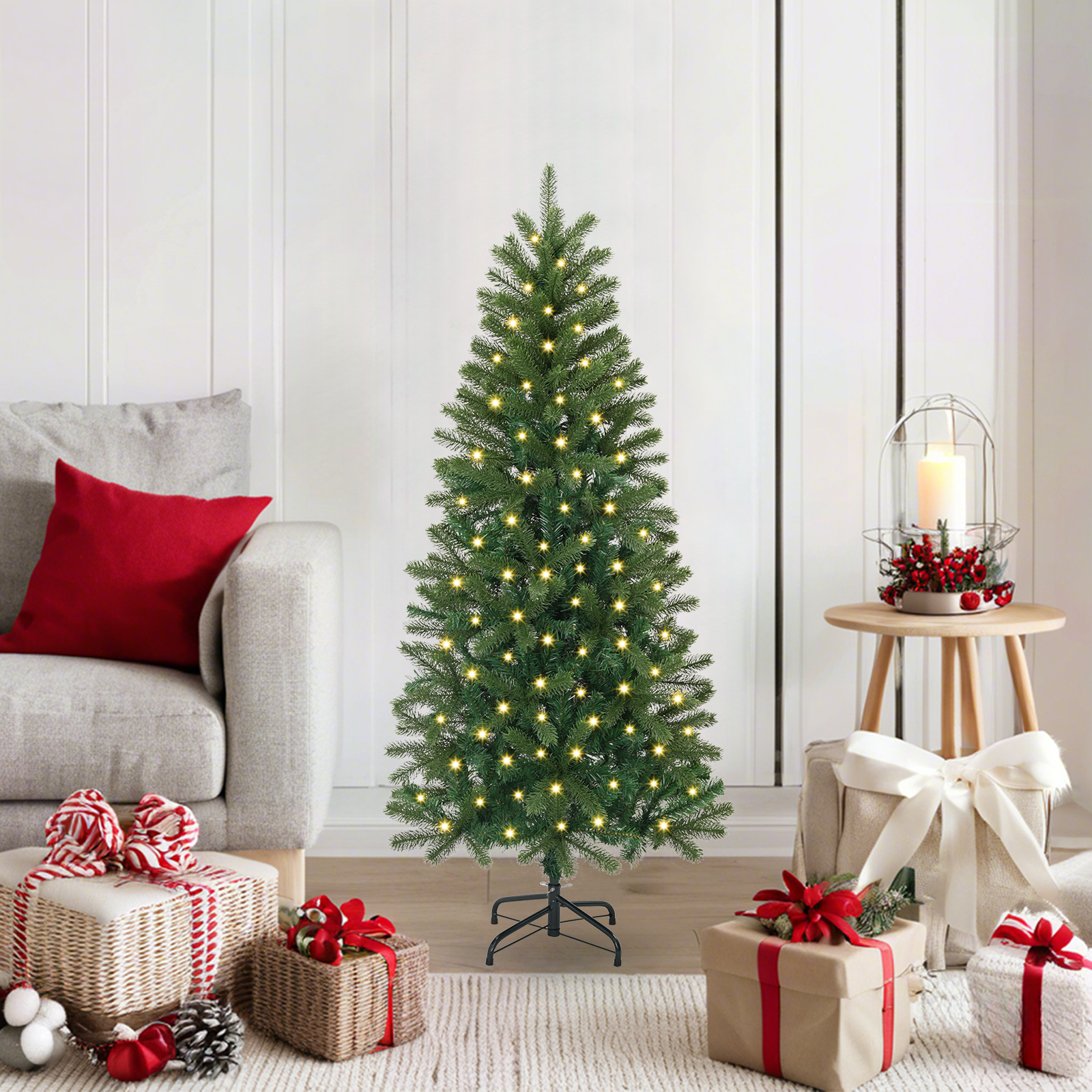 Dirbtinė Kalėdų eglutė GROVE BOREAL, su 150 LED Žalia 120 cm.  ir
