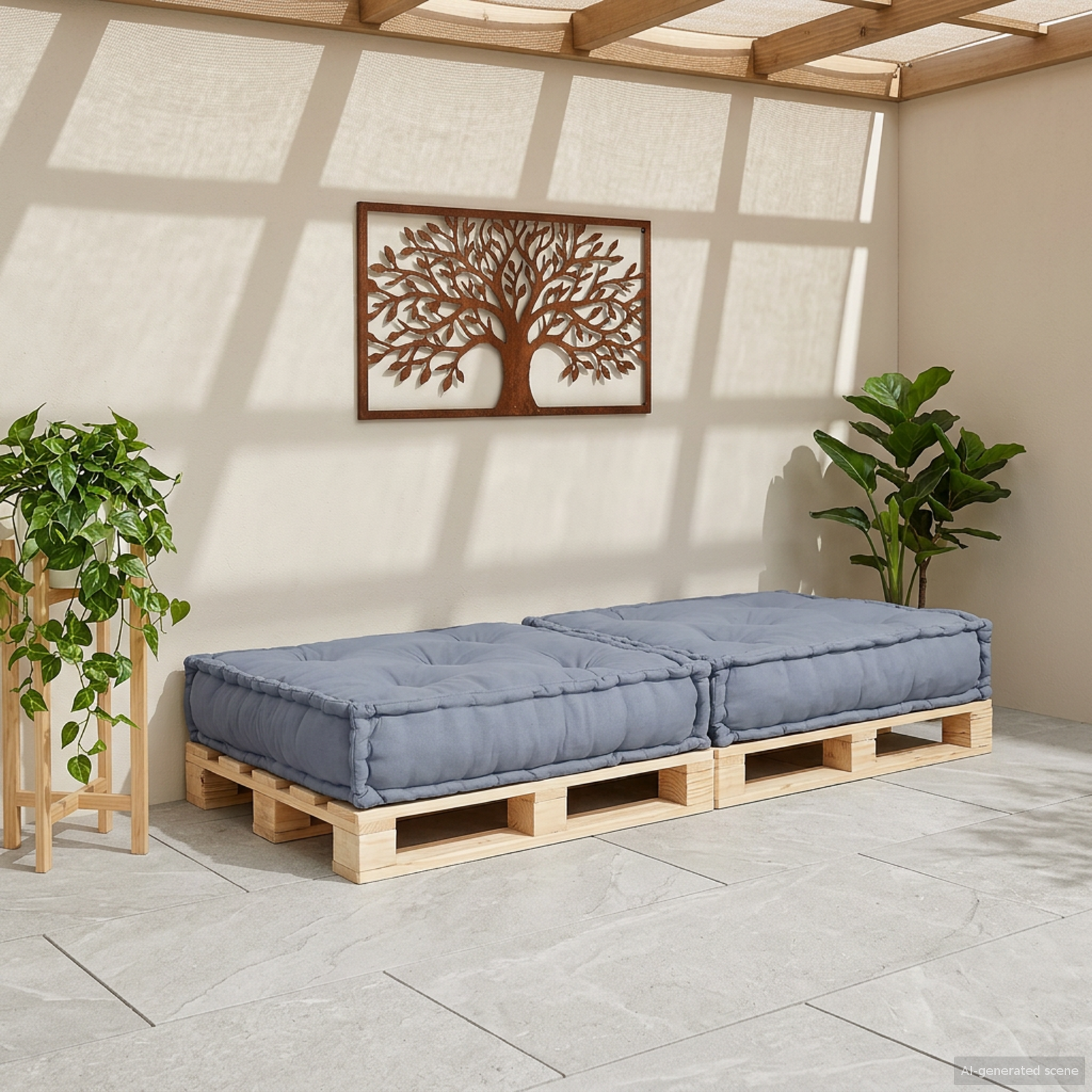 Modulinė sofa Pilka 70 x 70 x 36 cm Audinys