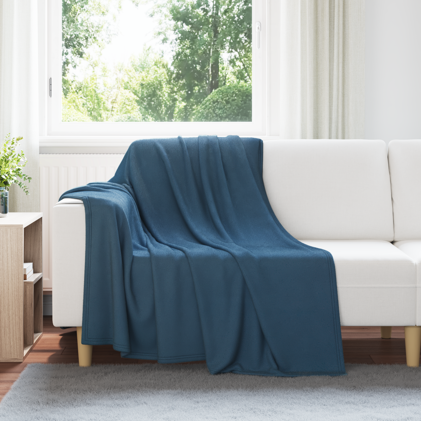 Mesti antklodės 6 pcs Jūrinė mėlyna 200 x 150 cm Flysas