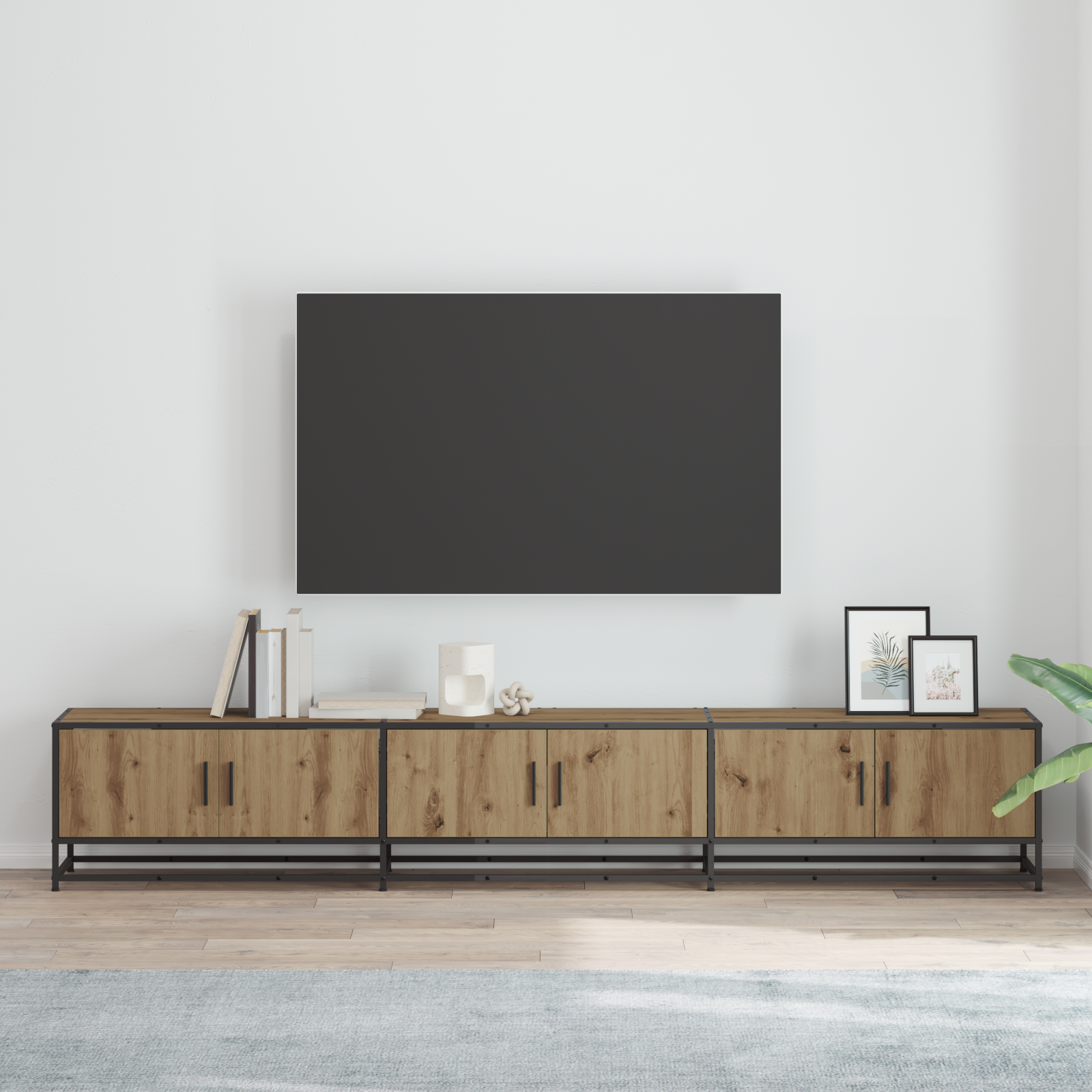 TV vienetai 2 pcs Amatininkų ąžuolas 240 x 35 x 41 cm